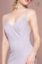 Long V-Neck Jersey Dress with Strappy Back by Elizabeth K GL2696