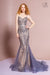 Long V-Neck Mermaid Dress with Train by Elizabeth K GL2679