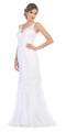 Long Sleeveless Wedding Dress Lace Bridal Gown