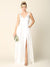 Long Sleeveless Wedding Dress Satin Bridal Gown