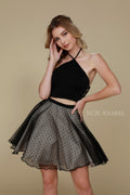 Two-Piece Side Lace-Up with Spaghetti Strap Cross Back Prom Dress M659 by Nox Anabel
