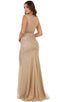 Bedazzled Sheer Bateau Sheath Evening Dress - May Queen