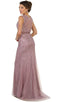 Bedazzled Sheer Bateau Sheath Evening Dress - May Queen