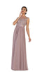 Dainty Cap Sleeve Lace Applique Illusion Prom Gown - May Queen