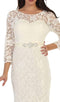 Lace Illusion Bateau Sheath Mother of the Bride Dress - May Queen