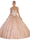 Sequined Strapless Sweetheart Ballgown - May Queen LK126