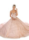 Sequined Strapless Sweetheart Ballgown - May Queen LK126