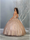 Strapless Sweetheart Pleated Ballgown - May Queen LK138