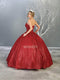 Strapless Sweetheart Pleated Ballgown - May Queen LK138