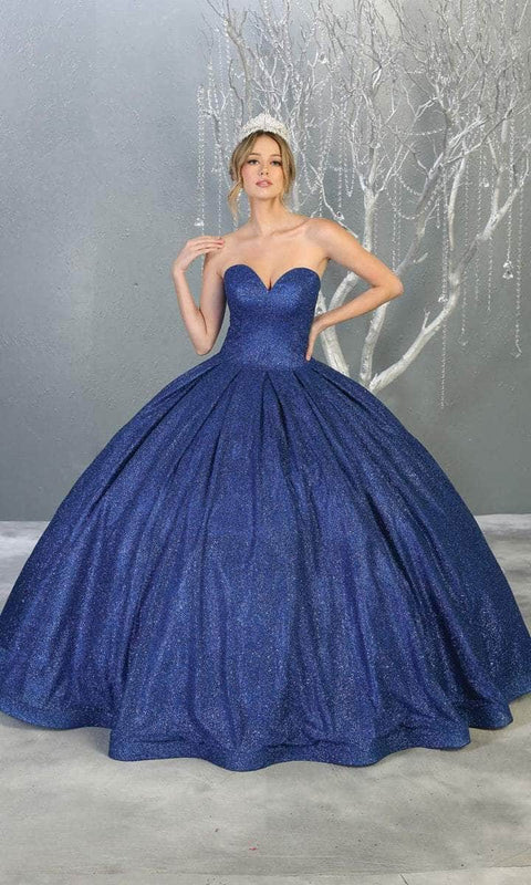 Strapless Sweetheart Pleated Ballgown - May Queen LK138