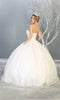 Strapless Sweetheart Pleated Ballgown - May Queen LK138