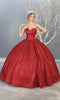 Strapless Sweetheart Pleated Ballgown - May Queen LK138