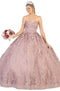 Floral Applique Sweetheart Ballgown - May Queen LK140