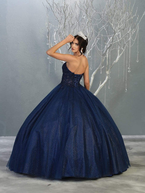 Strapless Sweetheart Corset Bodice Ballgown - May Queen LK141