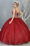 Embellished Wide V-neck Ballgown - May Queen LK143