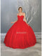 Spaghetti Strap Embroidered Foliage Ballgown - May Queen LK150