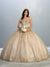 Embellished Off-Shoulder Ballgown - May Queen LK151