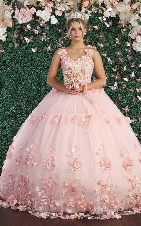 Floral Sleeveless Formal Ballgown - May Queen LK157