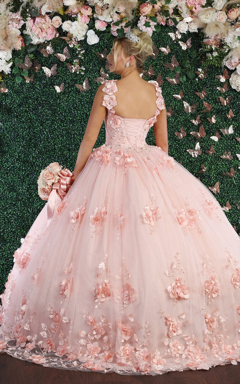 Floral Sleeveless Formal Ballgown - May Queen LK157