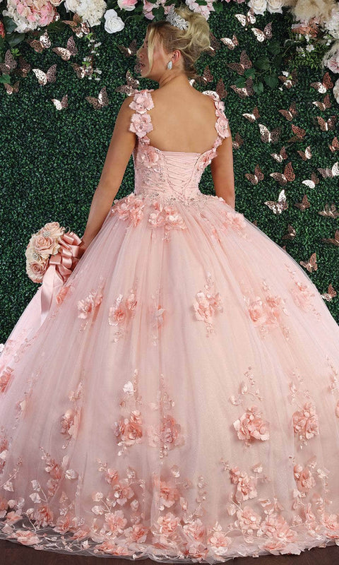 Floral Sleeveless Formal Ballgown - May Queen LK157