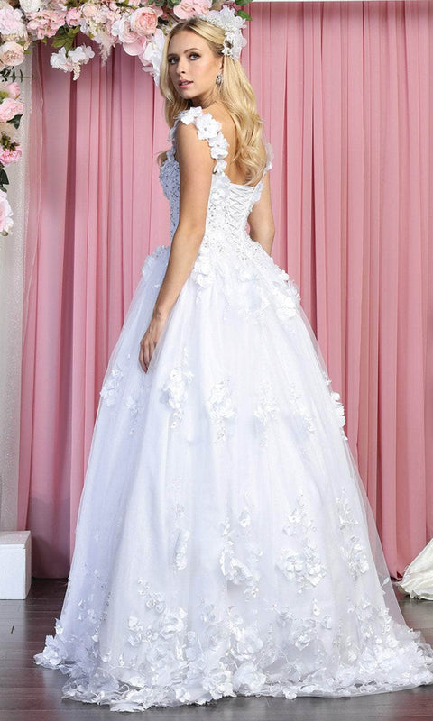 Floral Sleeveless Formal Ballgown - May Queen LK157