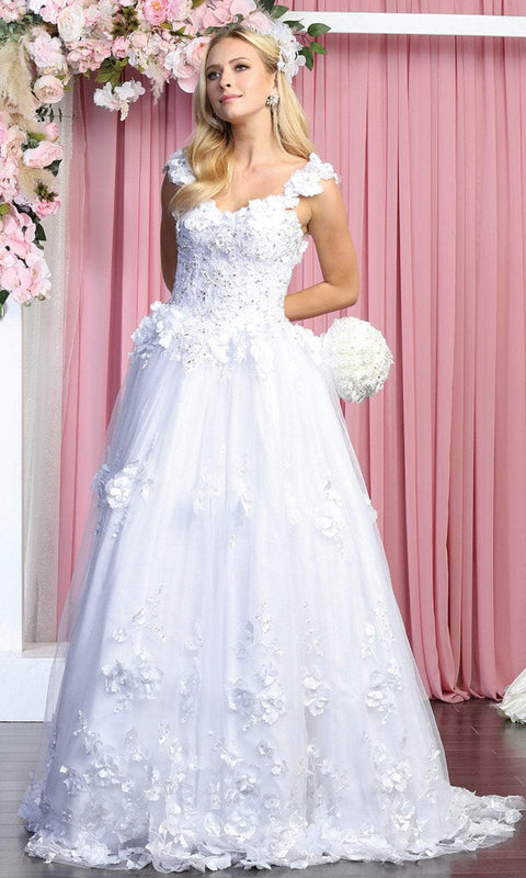 Floral Sleeveless Formal Ballgown - May Queen LK157