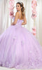 Vestido de gala con escote en forma de corazón y apliques florales - May Queen LK159