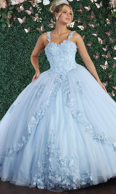 Floral Appliqued Sweetheart Ballgown - May Queen LK159