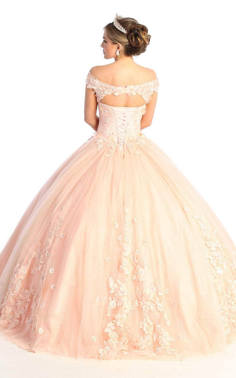 3D Floral Appliques Sweetheart Ballgown - May Queen LK160