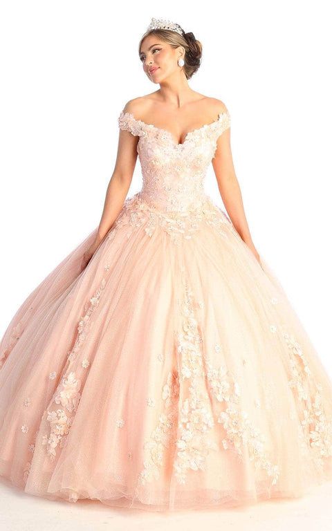 May Queen LK160 Sweetheart Ballgown with 3D Floral Appliques