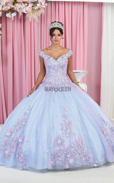 May Queen LK160 Sweetheart Ballgown with 3D Floral Appliques