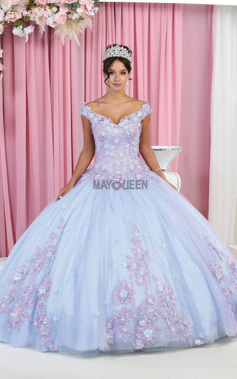 3D Floral Appliques Sweetheart Ballgown - May Queen LK160