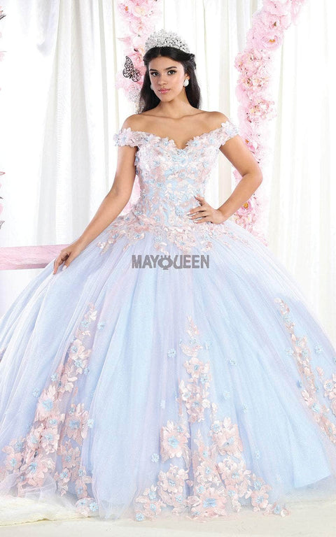 May Queen LK160 Sweetheart Ballgown with 3D Floral Appliques