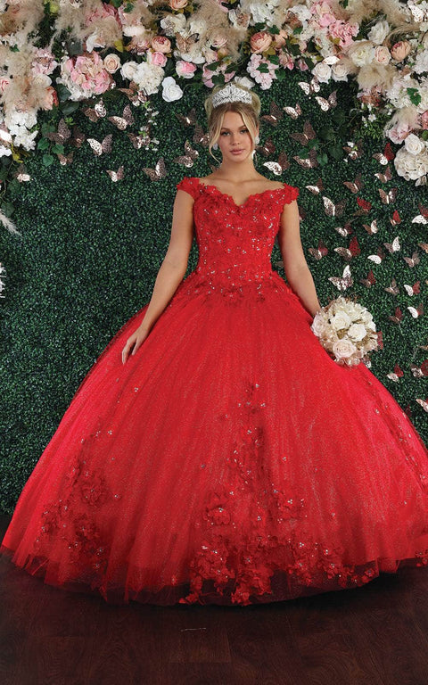 May Queen LK160 Sweetheart Ballgown with 3D Floral Appliques