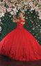 Vestido de fiesta con escote en forma de corazón y apliques florales en 3D - May Queen LK160