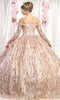 Long Sleeve Sequin Prom Ballgown - May Queen LK162