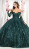 Long Sleeve Sequin Prom Ballgown - May Queen LK162