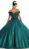 Off Shoulder Applique Prom Ballgown - May Queen LK166