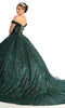 Shimmering Off Shoulder A-Line Gown - May Queen LK169