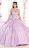 Vestido de gala con purpurina floral y tirantes anchos - May Queen LK171