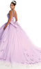 V-Neck Embroidered Prom Ballgown - May Queen LK174