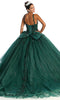 V-Neck Embroidered Prom Ballgown - May Queen LK174