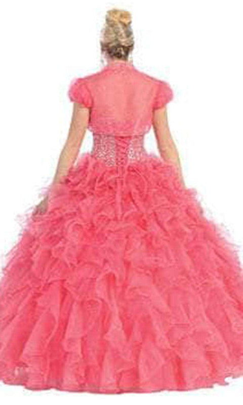 Jeweled Corset Ballgown - May Queen LK39