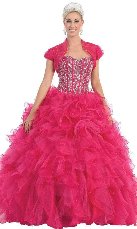 Jeweled Corset Ballgown - May Queen LK39