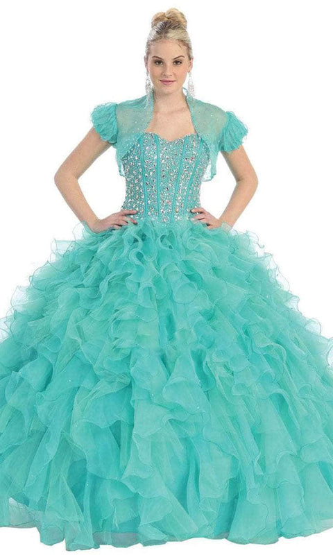 Jeweled Corset Ballgown - May Queen LK39