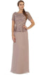 Short Sleeve Embroidered Bateau Neck A-line Evening Dress - May Queen MQ-1427