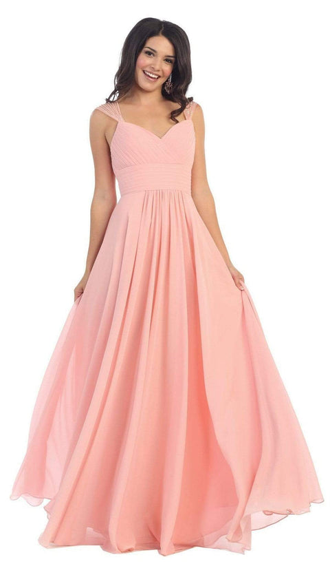 Pleated Sweetheart A-line Evening Dress - May Queen MQ1275B