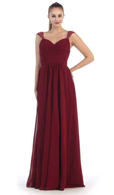 Pleated Sweetheart A-line Evening Dress - May Queen MQ1275B