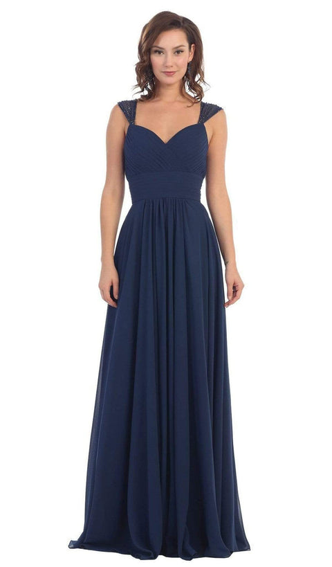 Pleated Sweetheart A-line Evening Dress - May Queen MQ1275B