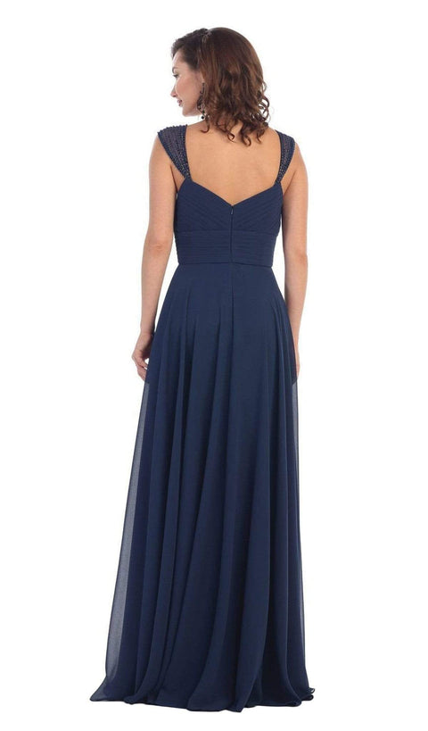 Pleated Sweetheart A-line Evening Dress - May Queen MQ1275B